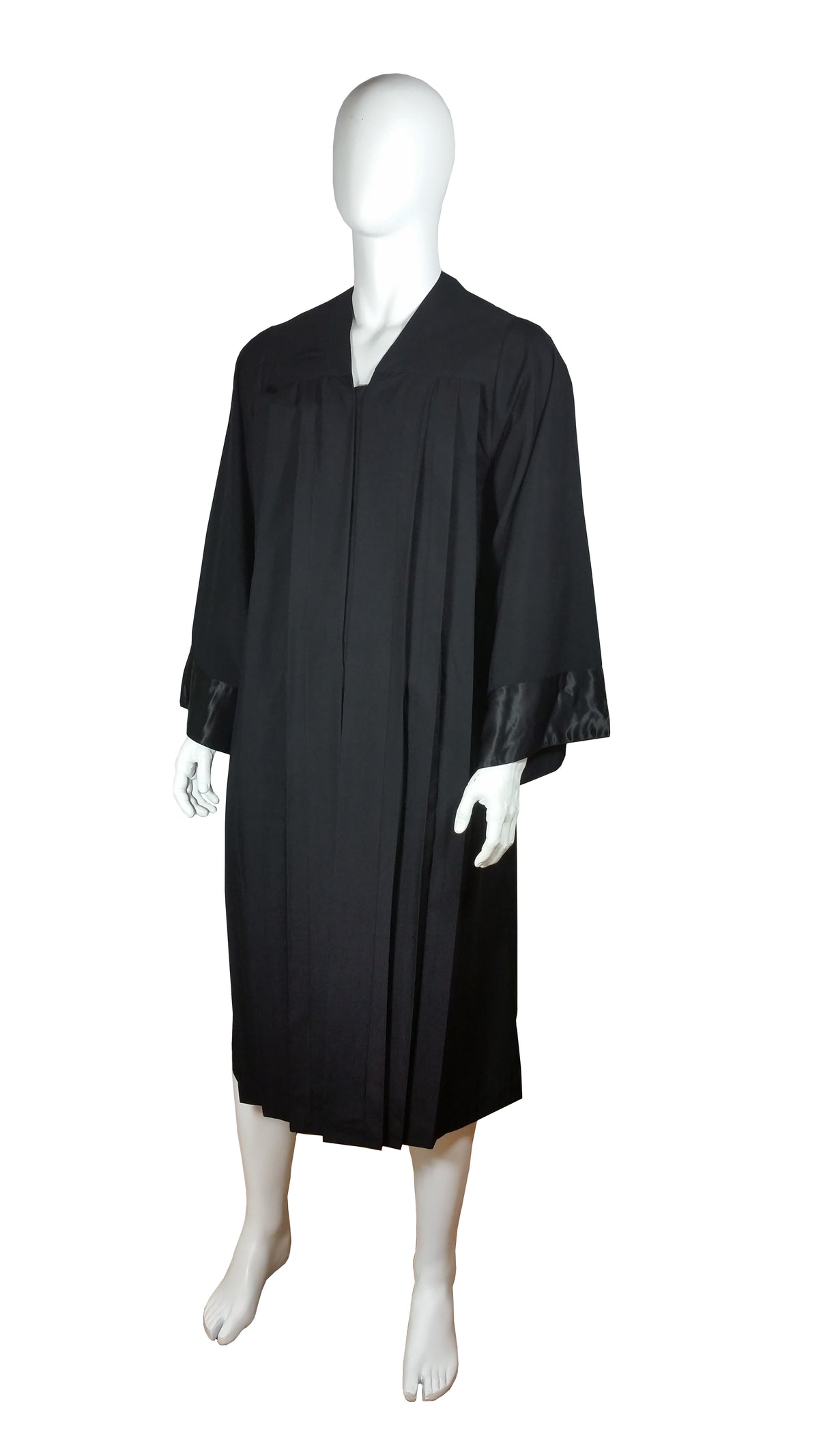Talar Elegant schwarz — akademische Robe in Premium-Qualität
